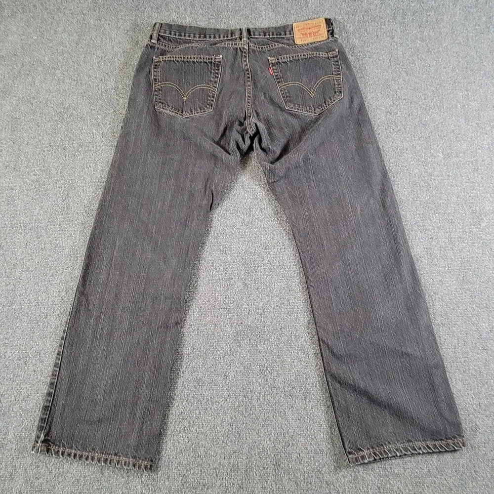 Levis 514 Jeans Men's (36x30 Label)‎ Straight Leg Slim Black Cowboy Rodeo